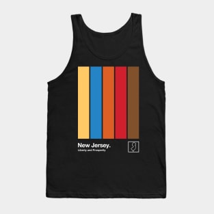 New Jersey State Flag  // Original Minimalist Artwork Poster Design Tank Top